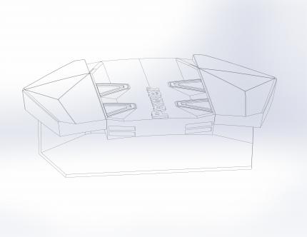 motorfedél  V6 zsebek metszet